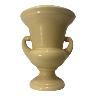 Buttercream Yellow Porcelain Vase For Sale