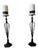 Large Cast Iron Candleholders, Set of 2 For Sale