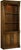 American One Warm Walnut Tabaccoo-Brown Single Bunching Bookcase With Lights and Glass Shelf For Sale - Image 3 of 11