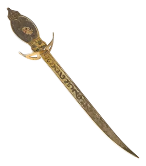Antique Sable Shaped Letter Opener, 1890s