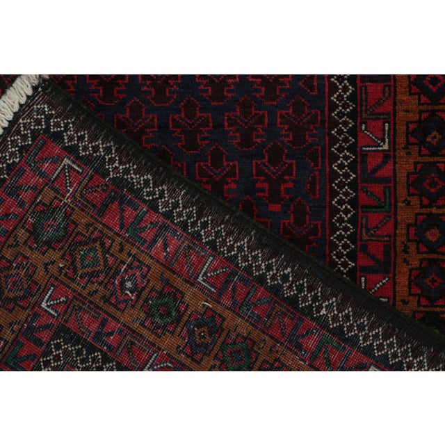 Textile Rug & Kilim’s Baluch Tribal Rug in Navy Blue With Mihrab and Geometric Patterns For Sale - Image 7 of 7