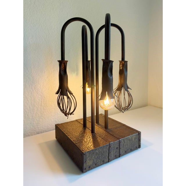 1940s Bronze Biomorphic Table Lamp For Sale - Image 12 of 14