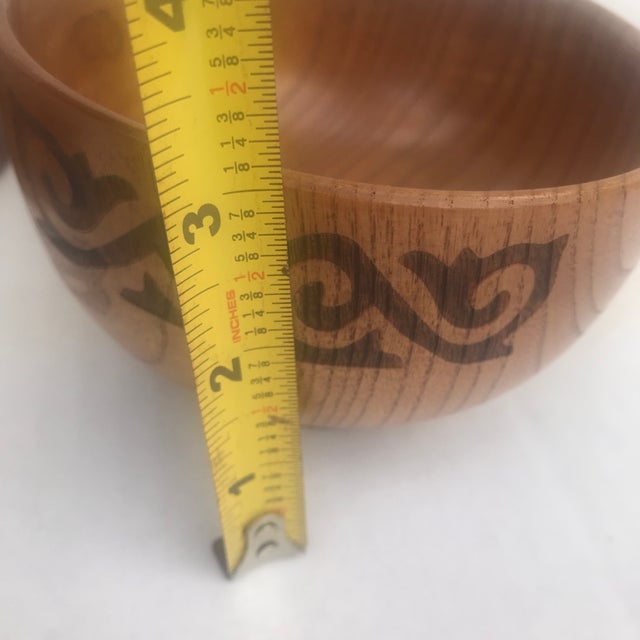 Vintage Wooden Salad Bowl Set - 9pcs For Sale - Image 13 of 14