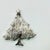 1980s Vintage Americana Boho Chic Burnished Silver Tone Bejeweled Christmas Tree Brooch. For Sale - Image 4 of 6