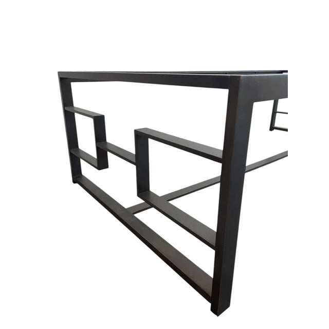 Holly Hunt Holly Hunt Modern Bronze H Coffee Table For Sale - Image 4 of 6