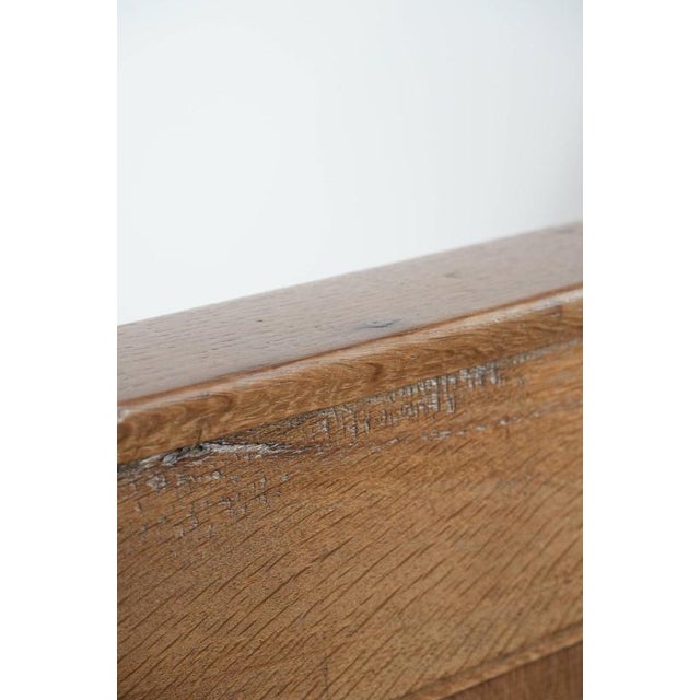 Antique Gothic Style Oak Church Pew with Carvings For Sale - Image 14 of 18