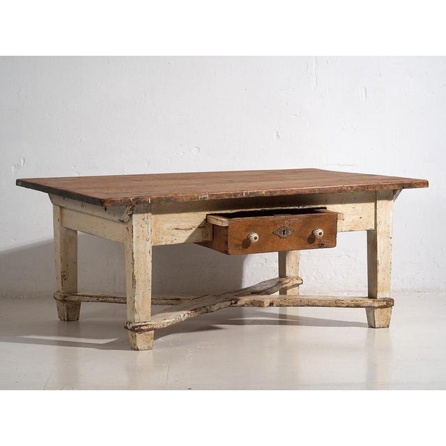 White Low Side Table, 1920s For Sale - Image 11 of 16