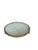 A stunning authentic antique French-style mirrored plateau tray, measuring approximately 10 inches in diameter and 1.5...