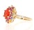 2.94 Carat Fire Opal Sapphire Diamond Yellow Gold Ring For Sale - Image 4 of 6