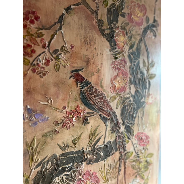 Vintage Painted Pine Armoire with Chinoiserie, 1920s For Sale - Image 11 of 16