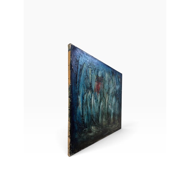 Mid 20th Century Mid-Century Abstract Expressionist Oil Painting by Zvi Raphaeli With Safrai Art Gallery Provenance For Sale - Image 5 of 8