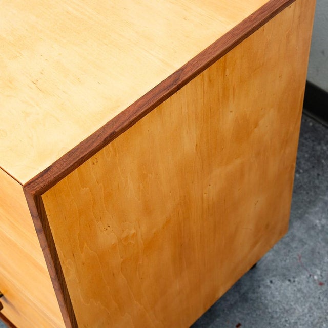 Mid Century Modern Dresser Credenza Birch Walnut Drawer Italian Blonde For Sale - Image 9 of 12