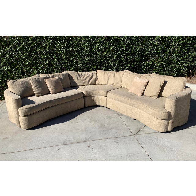 MidCentury Modern Curved & Sculptural Sectional Sofa by Bernhardt