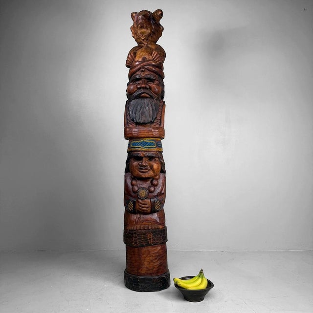 Ainu Totem Sculpture, Hokkaido, Japan, 1960s-1970s For Sale - Image 9 of 18