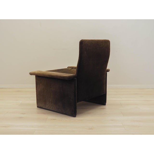 Italian Corduroy Armchair, Italy, 1970s For Sale - Image 6 of 18