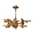 1970s Brutalist Gaetano Sciolari Brushed Brass Cubist Brutalist Chandelier For Sale