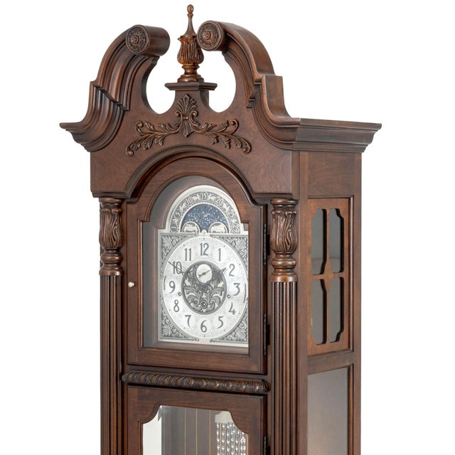 Howard Miller Mahogany Case Grandfather Clock For Sale - Image 11 of 13