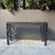 Art Deco 1980s Art Deco Revival Iron Console Table With Frosted Glass Top For Sale - Image 3 of 8