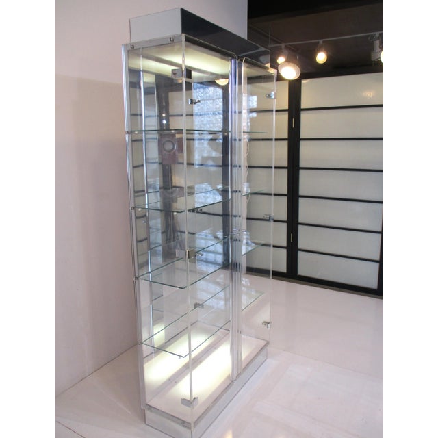 Mid-Century Modern Charles Hollis Jones Lucite / Glass Cabinet For Sale - Image 3 of 13