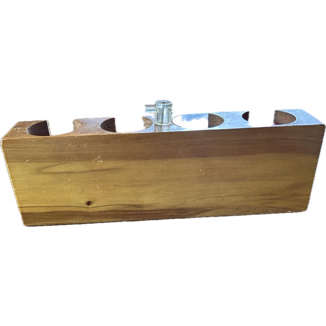 English Rare Walnut Poker Chip Caddy With Chips For Sale - Image 3 of 9