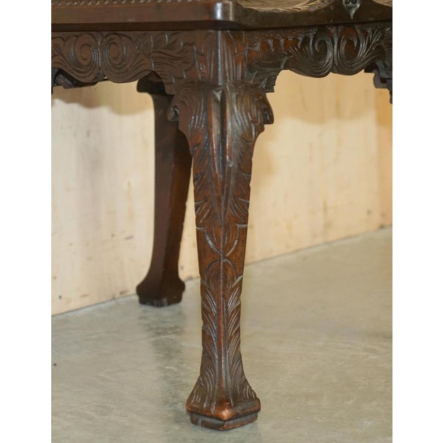 Hand Carved Colonial Hall Side Chairs, 1860s, Set of 2 For Sale - Image 12 of 18