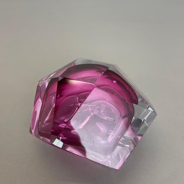 Italian Pink Diamond Bowl Ashtray from Flavio Poli, 1970s For Sale - Image 13 of 18