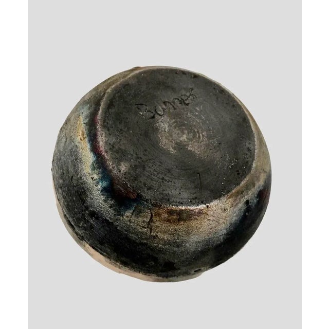 Vintage 1980’s Studio Pottery Vessel Glazed Vase Drip Pot For Sale - Image 4 of 12