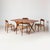 Iconic "Sawhorse' AT 303 dining table designed by Hans Wegner in 1955, manufactured by Andreas Tuck. Oak base with teak...