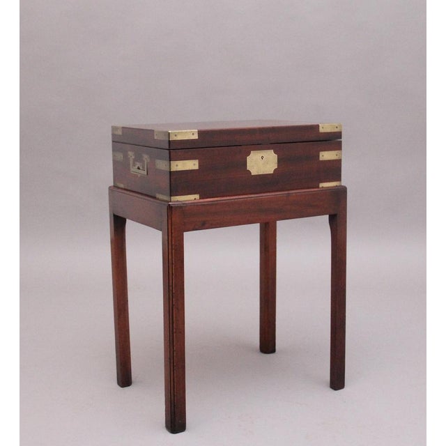 Antique Mahogany Box on Later Stand, 1840s For Sale - Image 15 of 15