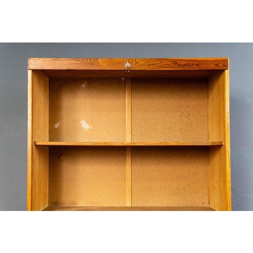 Metal Vintage Roll-Top Filing Cabinet For Sale - Image 7 of 17