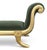 Vintage Hollywood Regency Neoclassical Giltwood Scroll-Arm Bench in Green Velvet For Sale - Image 11 of 12