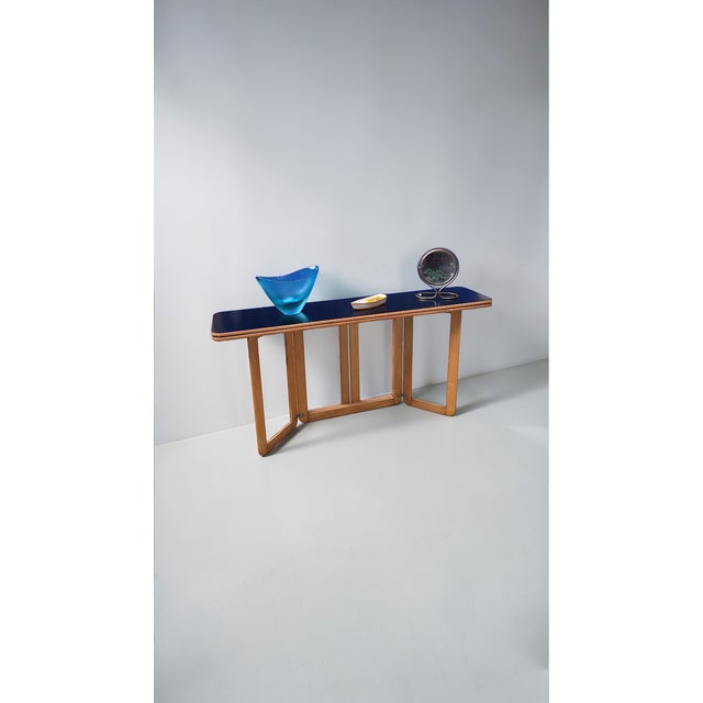 Wood Folding Table by Giovanni Offredi for MC Selvini, Italy, 1970s For Sale - Image 7 of 9