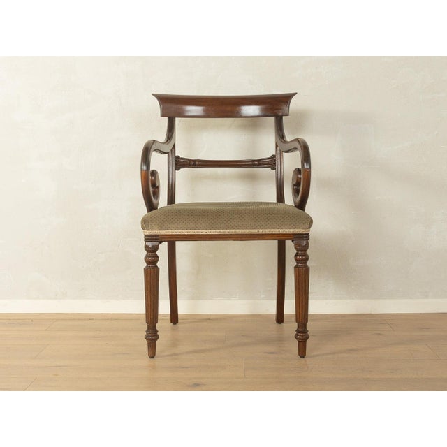 Vintage Regency English Armchair For Sale - Image 4 of 9
