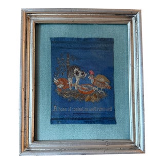 Vintage Silk Woven/Embroidered Framed Art - Stevengraph? For Sale