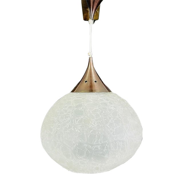 1970s Ice Glass Lamp Attr. To Doria Leuchten For Sale