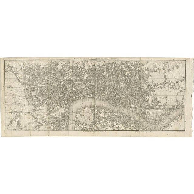 Early 19th Century Folding Plan of London, 1804, Paper For Sale - Image 5 of 5