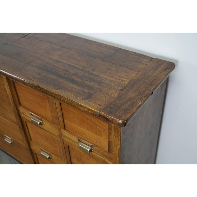 Large Mid-Century French Pine and Oak Apothecary Cabinet, 1950s For Sale - Image 11 of 18
