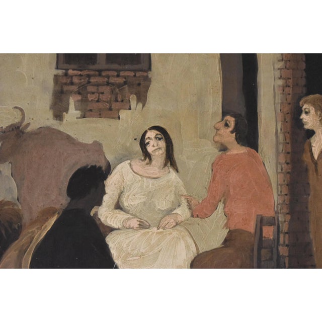 Figurative Mid-Century Paolo Dal Fabbro Oil Painting For Sale - Image 3 of 9