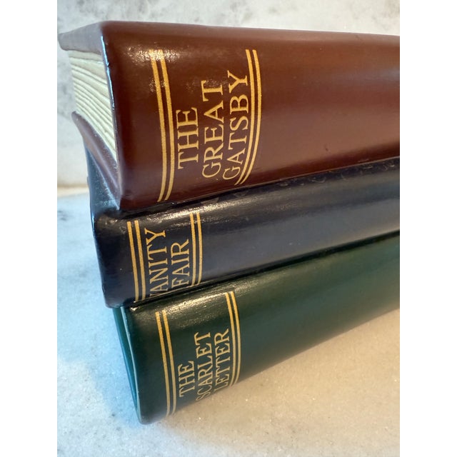 Vintage Ceramic Book Stack Tissue Box Cover For Sale - Image 4 of 10