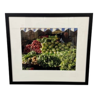 Israel Fruit and Vegetable Market Stand Photograph, Framed For Sale