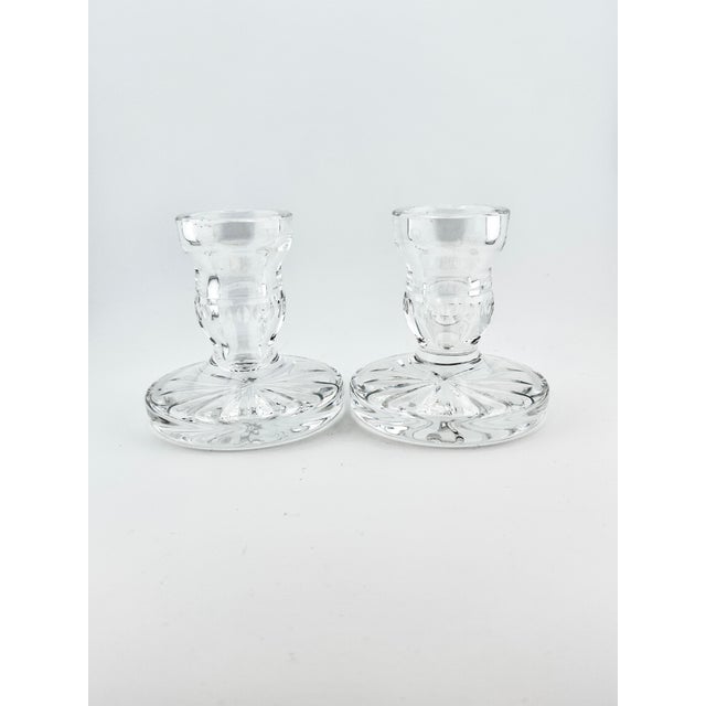 Traditional Vintage Waterford Cut Crystal Taper Candlestick Holders-a Pair For Sale - Image 3 of 6