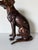 Vintage Life-Size Bronze Sitting Dog Sculpture For Sale - Image 4 of 12