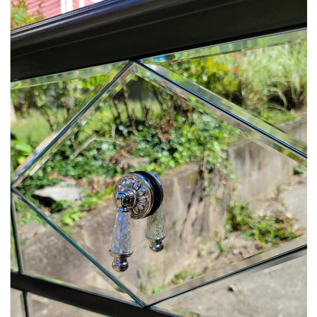 1990s Maitland-Smith Hollywood Regency Mirrored 4-Drawer Console Table For Sale - Image 9 of 10