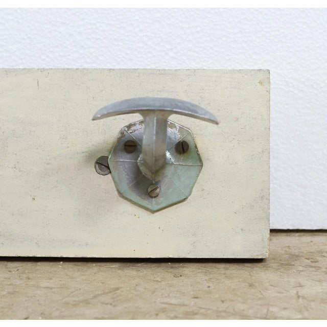 Traditional Mid 20th Century European Cast Aluminum 4 Hook Coat Wall Rack For Sale - Image 3 of 4