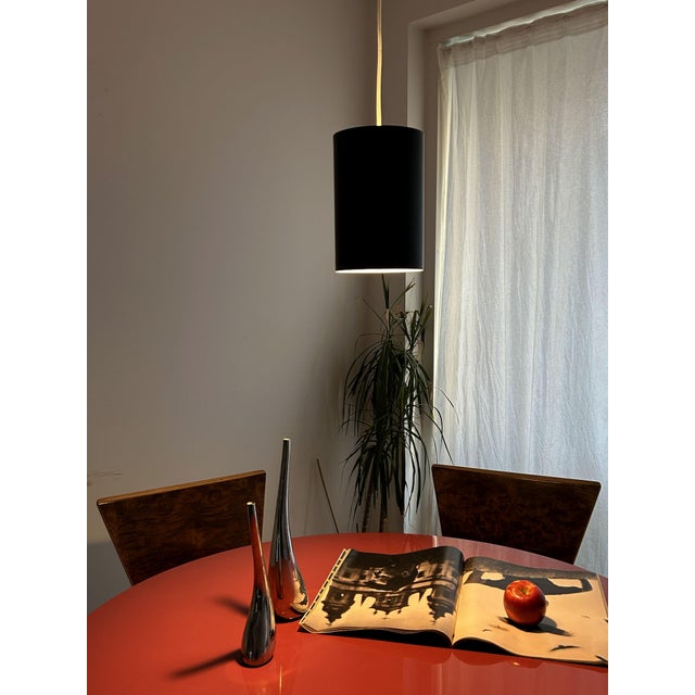Metal Cylinder Pendant Lamps by Eila & John Meiling for Louis Poulsen, Denmark, 1960s, Set of 2 For Sale - Image 7 of 12