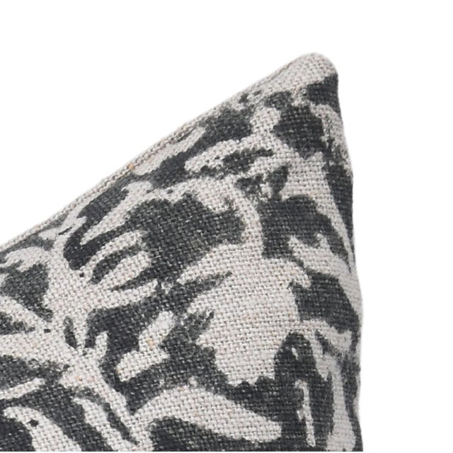 Rustic Fabdivine Block Print Decorative Pillow Cover 12x20 Inch Handcrafted - Amavsya For Sale - Image 3 of 5
