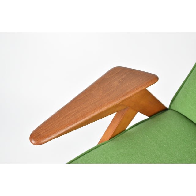Bunny Armchair in Green Fabric, 1960s For Sale - Image 12 of 18