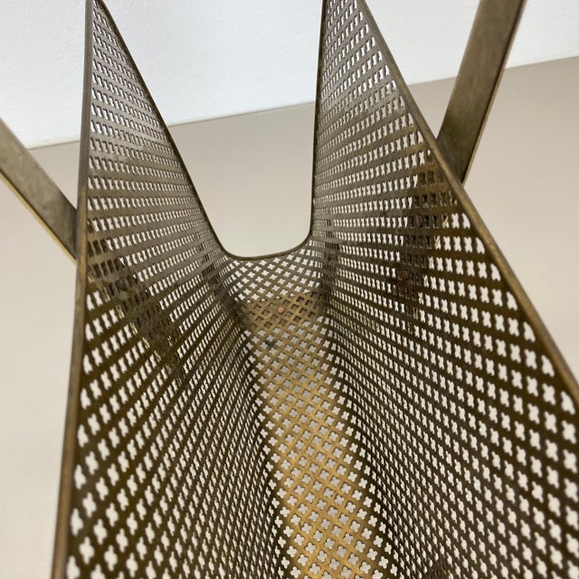 Brass and Bamboo Magazine Holder in the style of Carl Auböck, Austria, 1950s For Sale - Image 12 of 18