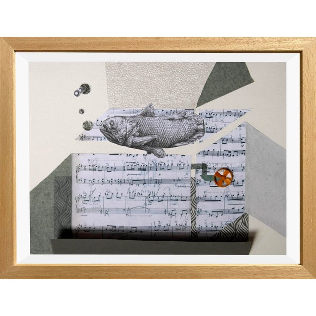 Black The Music Box by Raluca Arnăutu, Collage on Paper For Sale - Image 8 of 8