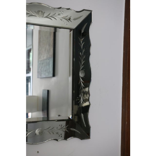 Venetian Beveled Mirror, 1940s-1950s For Sale - Image 9 of 15